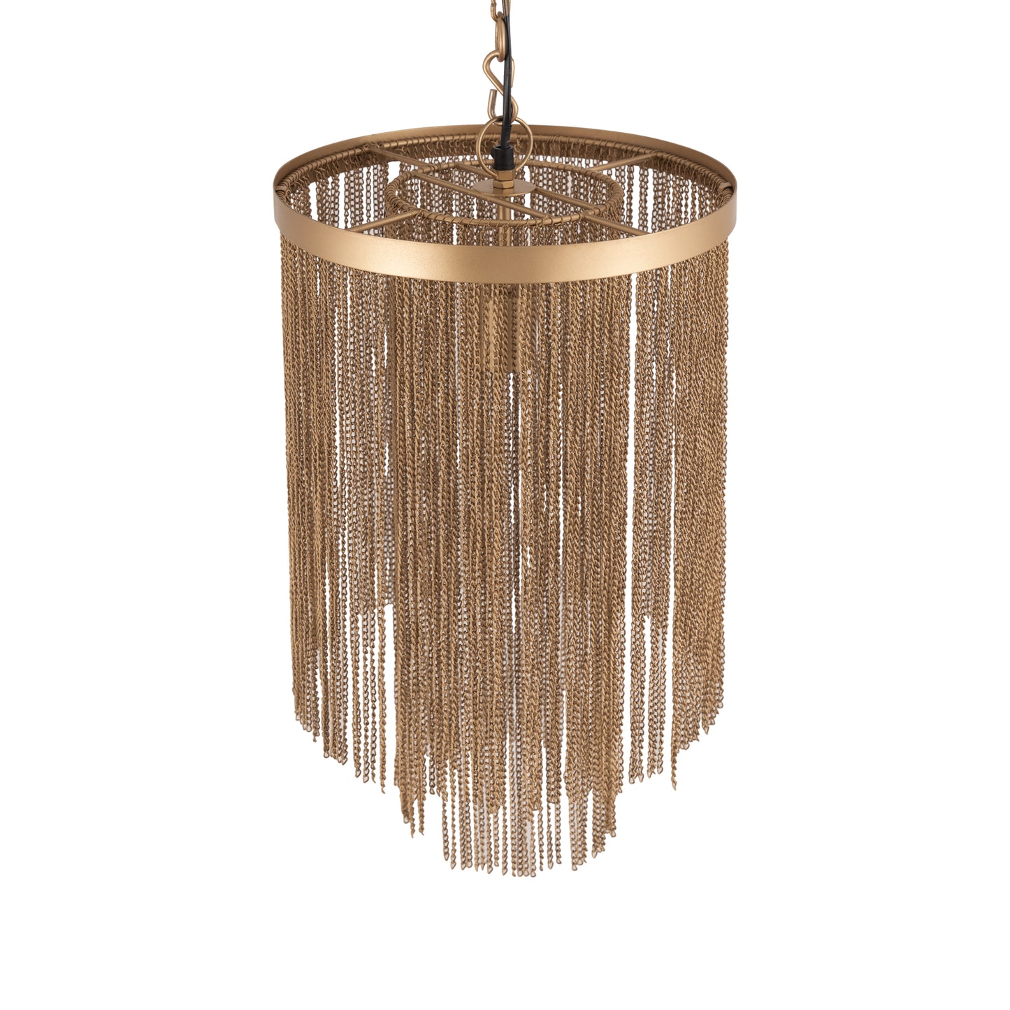 Brenton Gold Iron Chains Round Hanging Lamp L