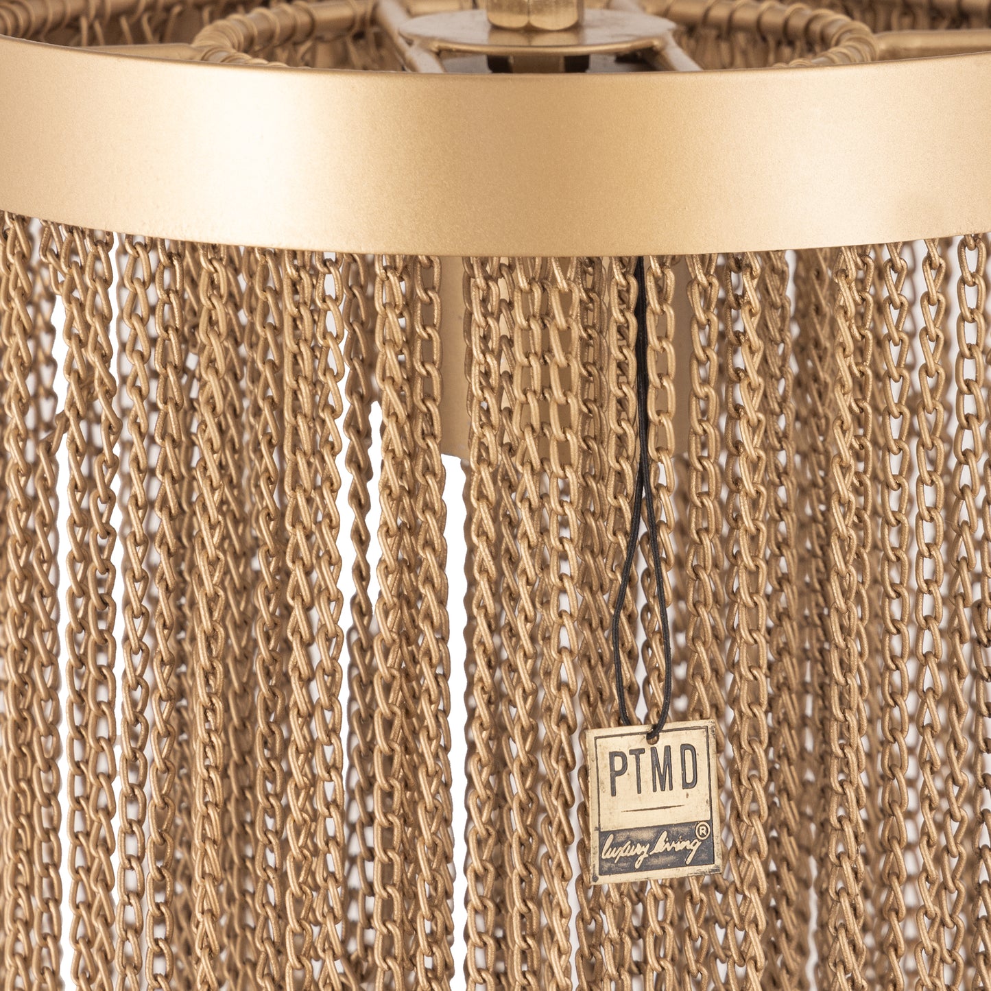 Brenton Gold Iron Chains Round Hanging Lamp S
