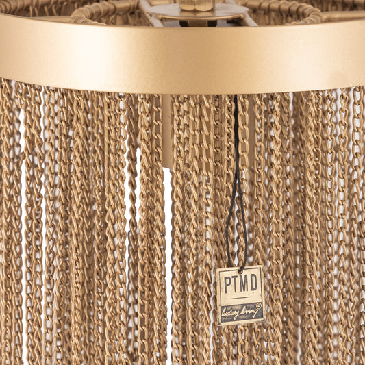 Brenton Gold Iron Chains Round Hanging Lamp S