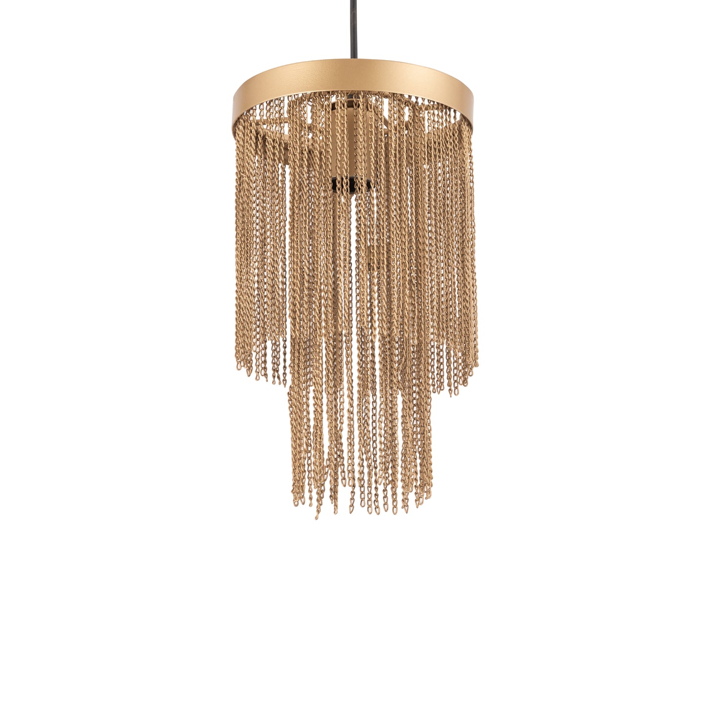 Brenton Gold Iron Chains Round Hanging Lamp S