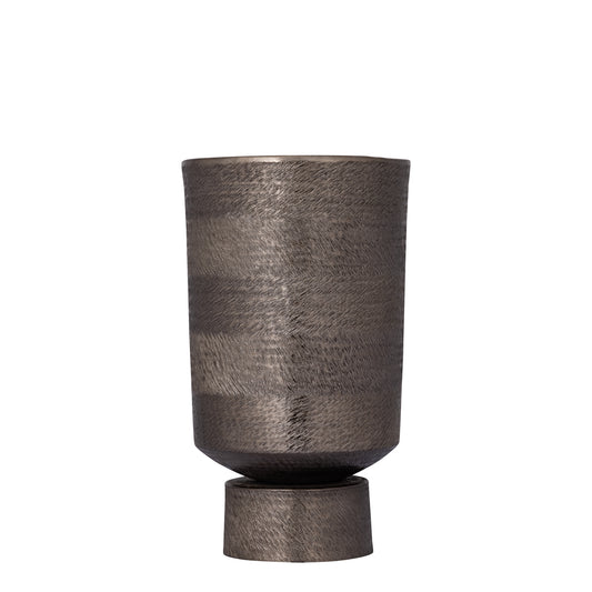 Erga Black Alu Sheet Zigzag Pot Round M