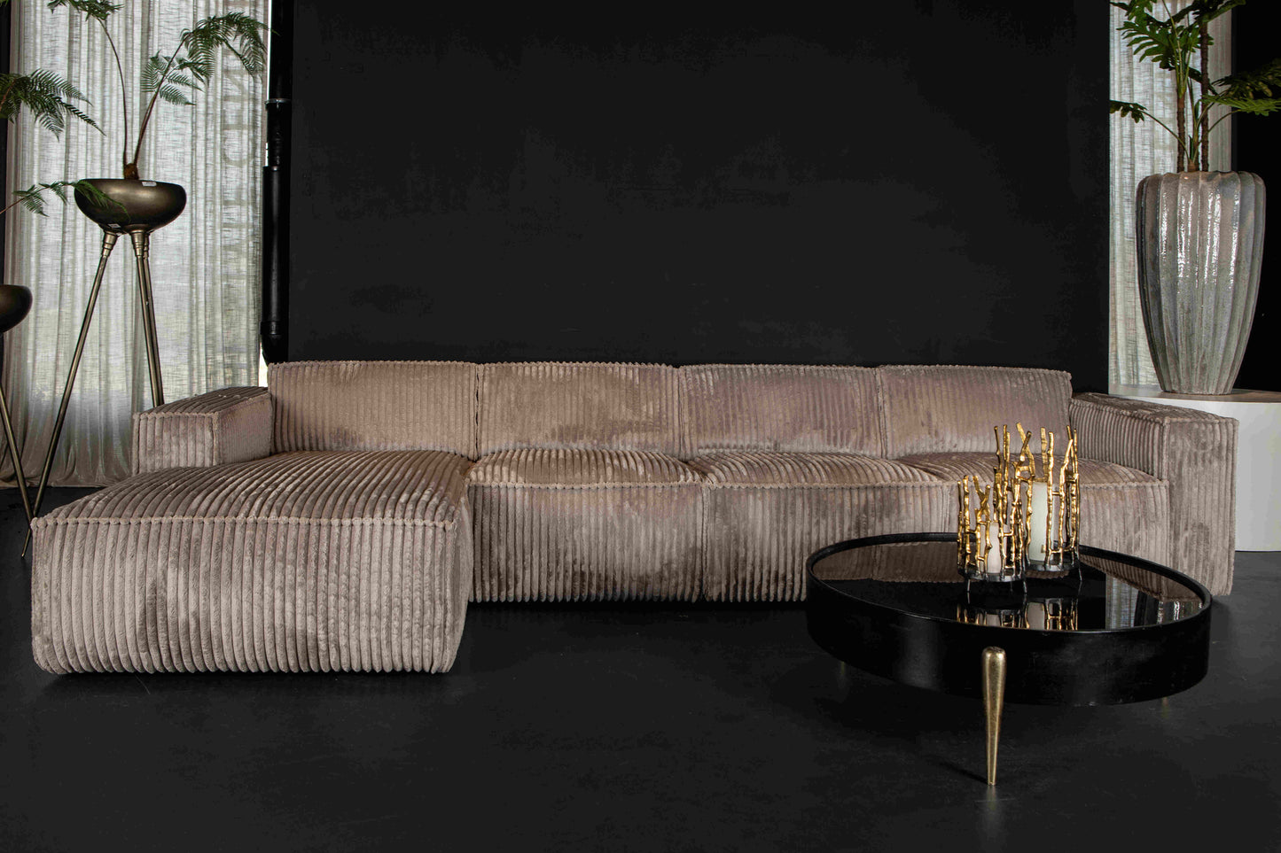 Animo Sofa Chaise Longue Arm Right Texarm Taupe