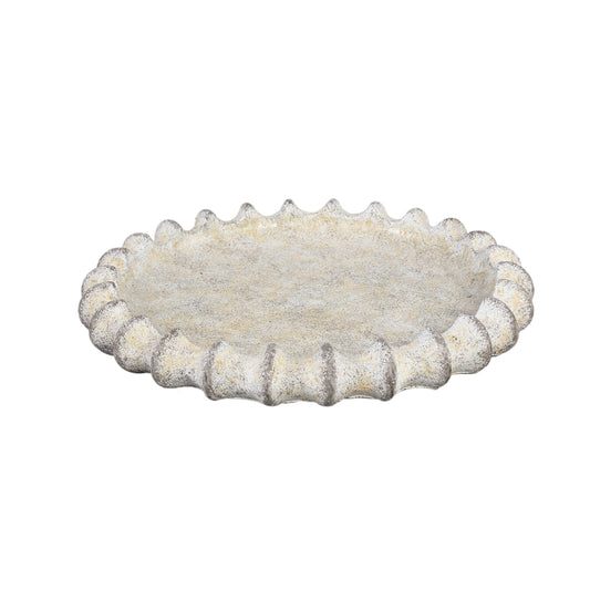 Cheyene Cream Cement Round Bowl Lines Border Small