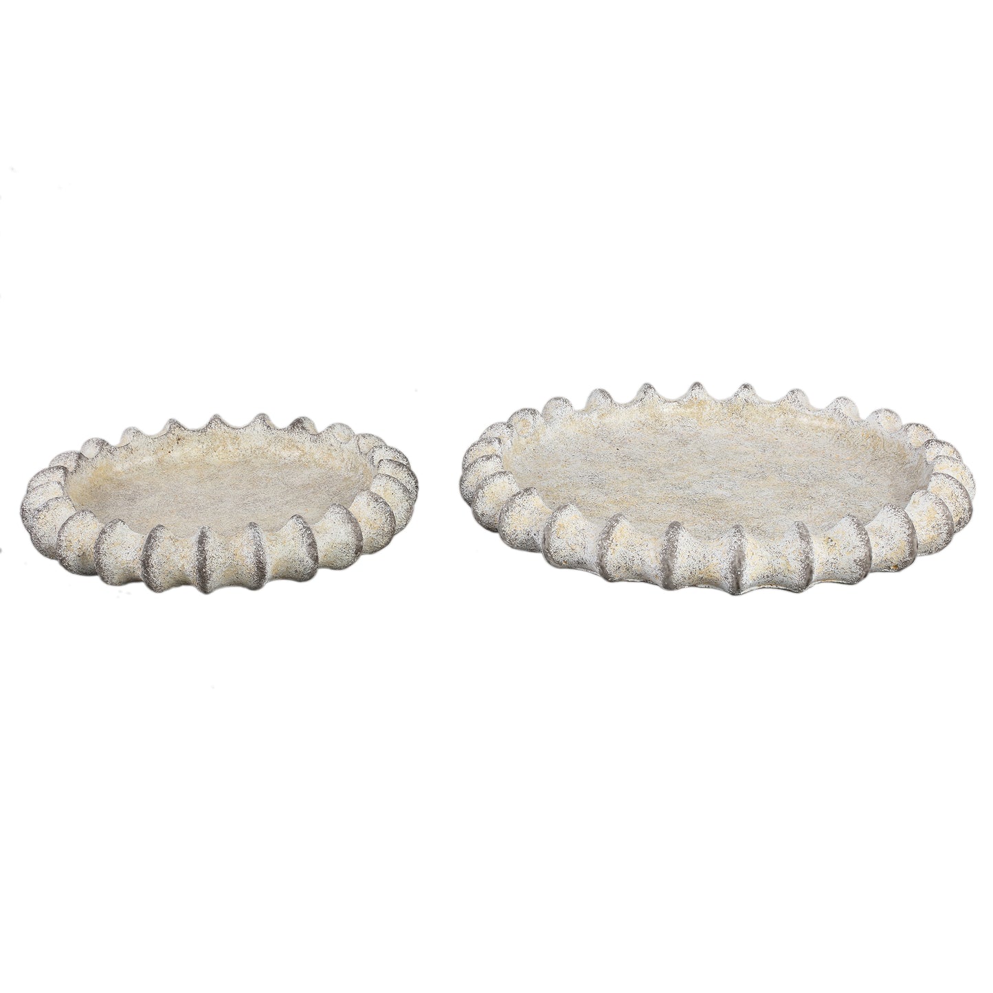 Cheyene Cream Cement Round Bowl Lines Border Small