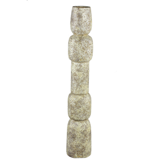 Terrina Cream Cement Bulbs Shaped Candle Holder L