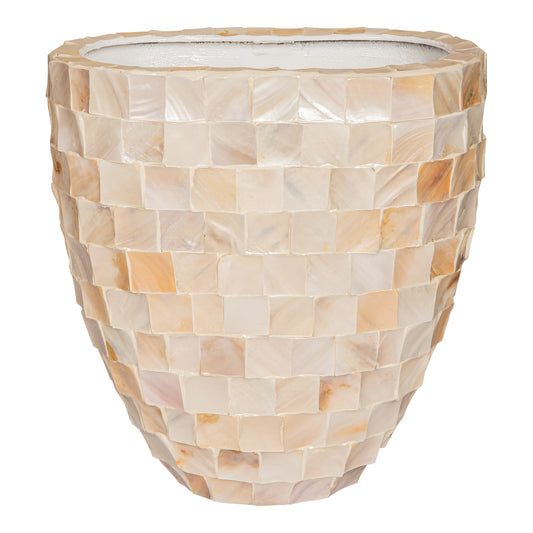 Daven Cream Poly Shell Paper Pot Oval High S