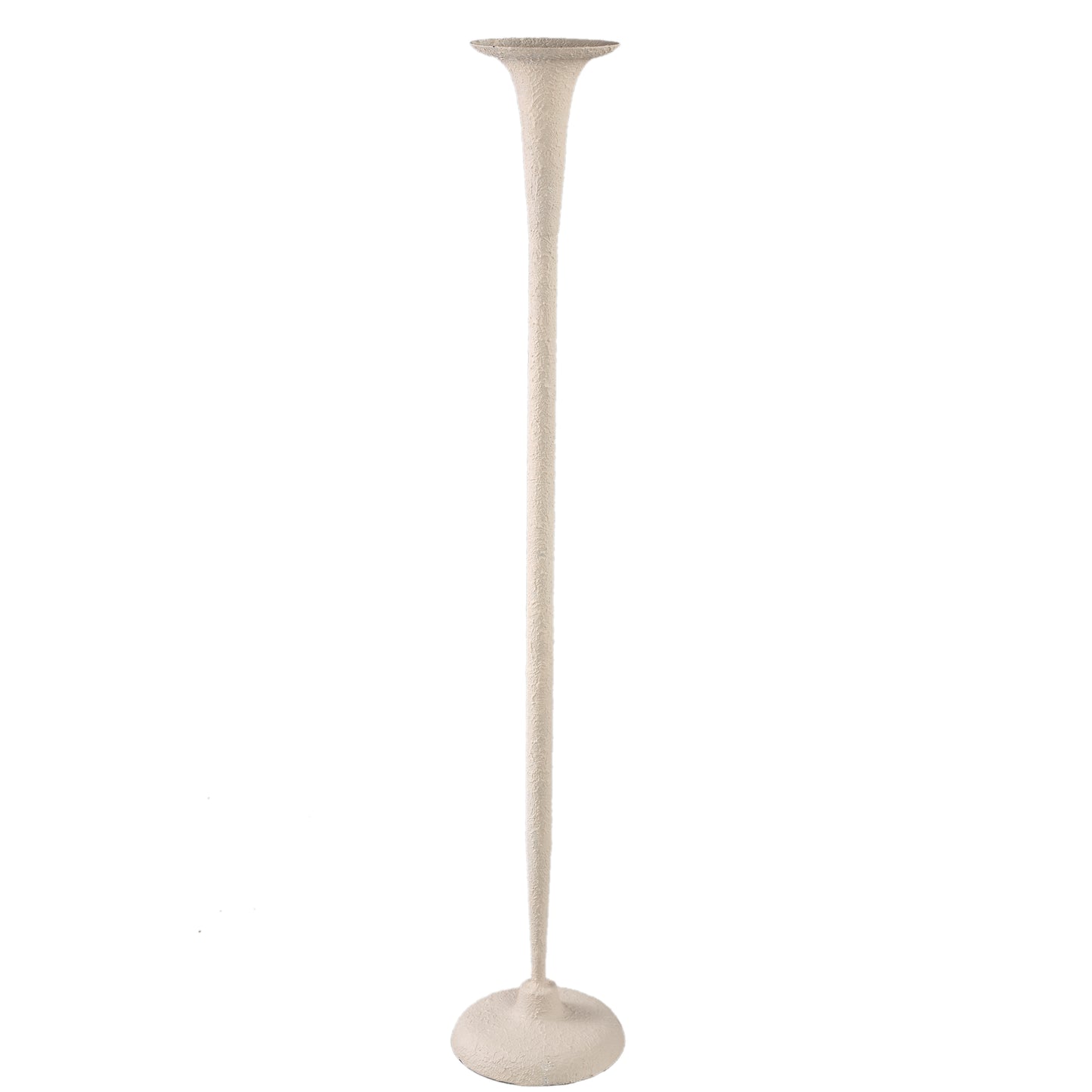 Krish Cream Iron Candle Holder Round Taps Rough L