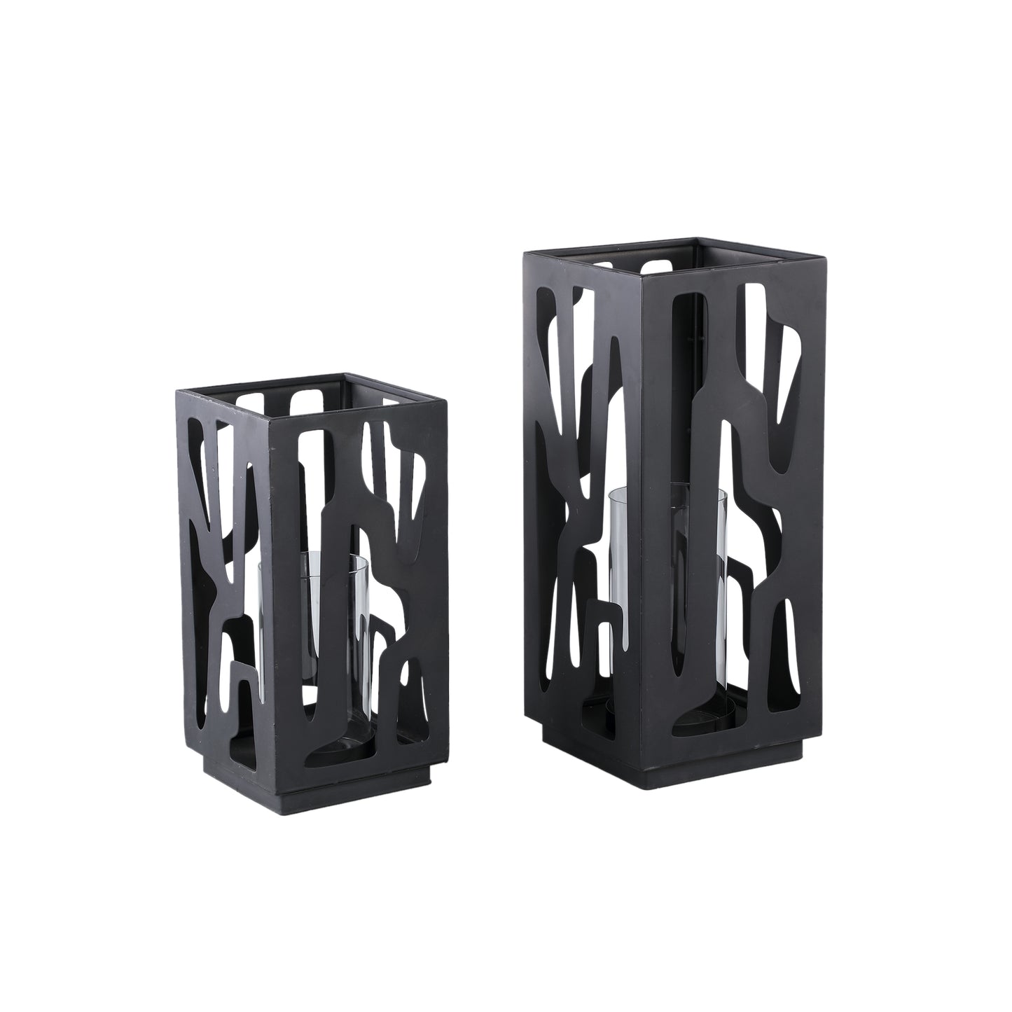 Dewey Black Iron Square Stormlight With Glass S