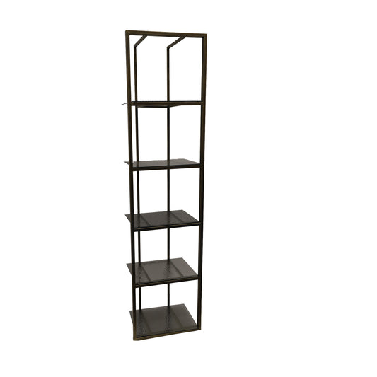 Ilya Gold Metal Cabinet Smoky Glass Shelves