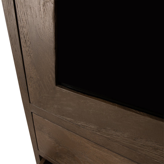 Oak Cabinet Armarium 1 Door 4 Drawers Glay