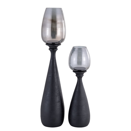 Midi Black Mango Wood Stormlight Smoke Glass M