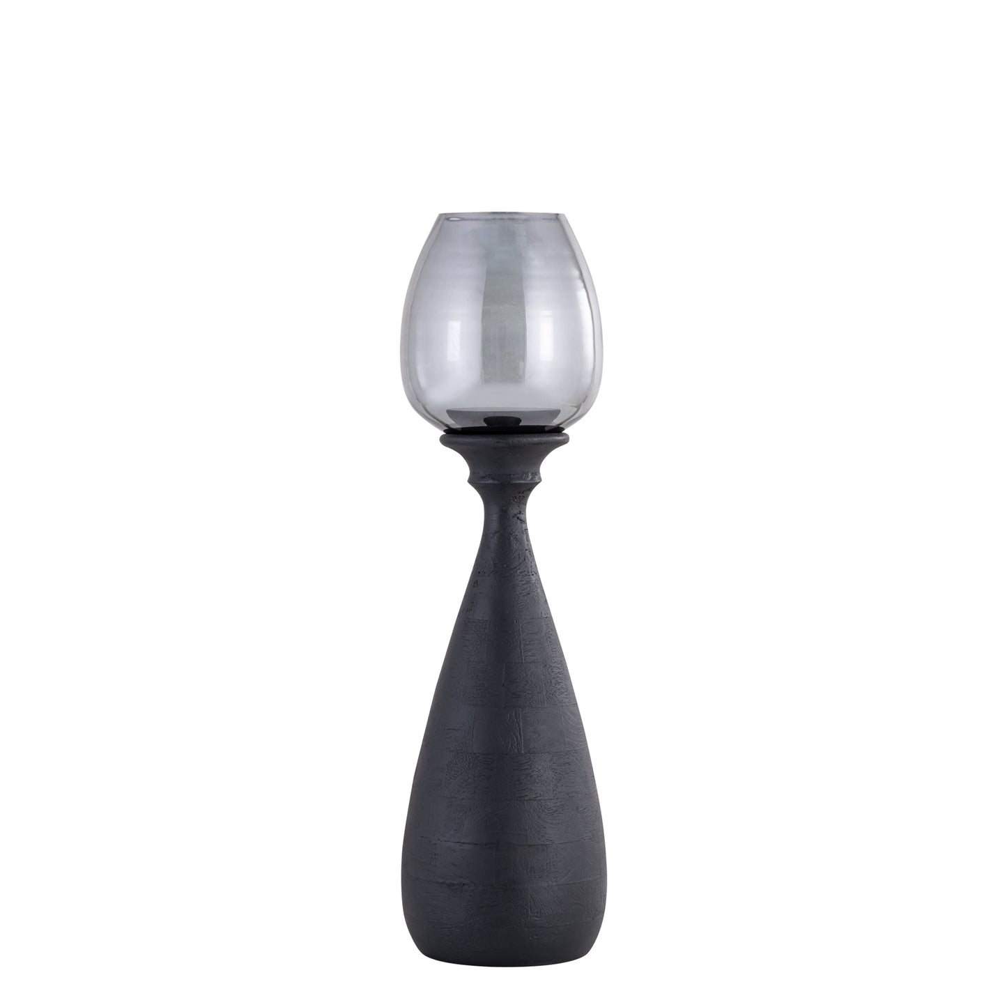Midi Black Mango Wood Stormlight Smoke Glass S