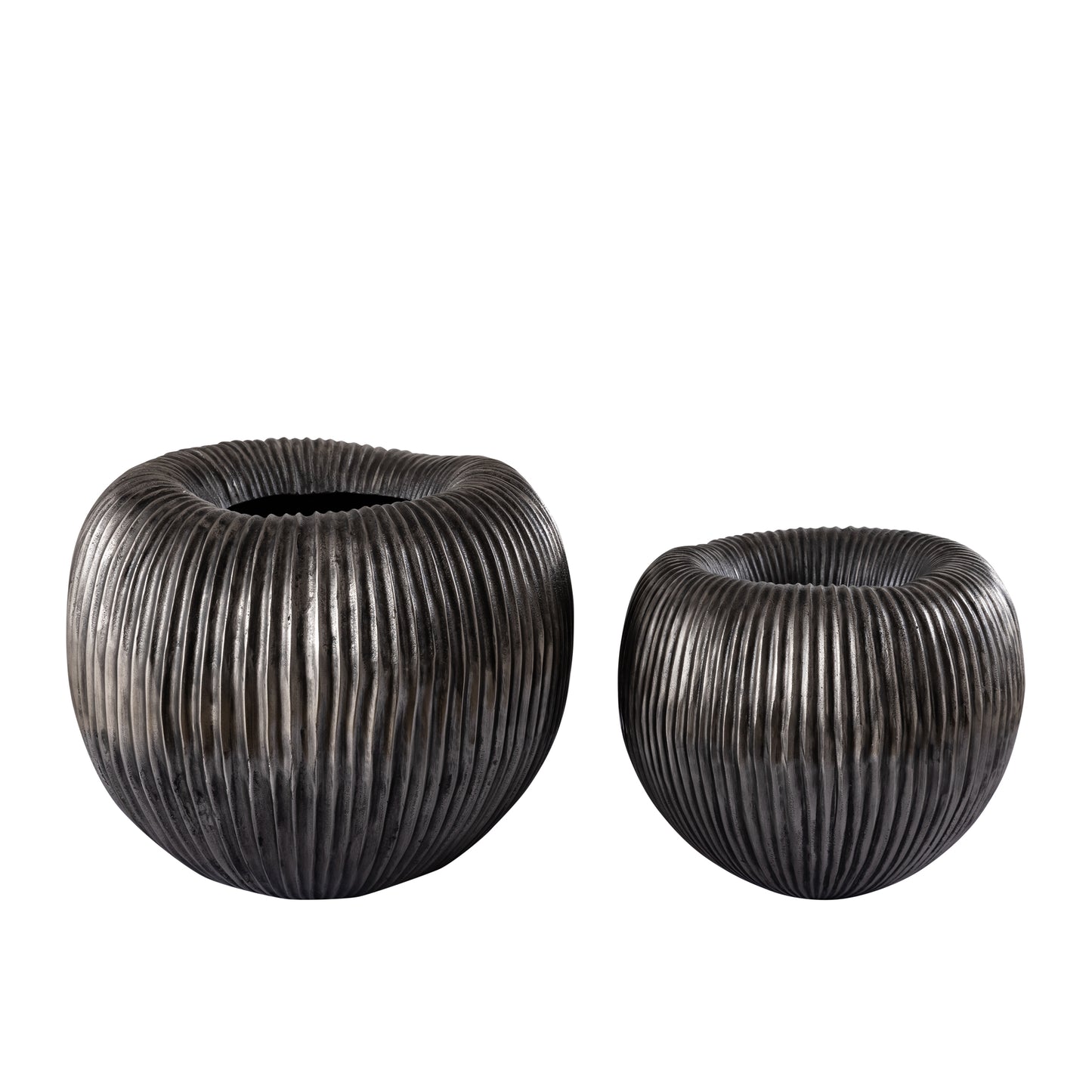 Russel Silver Alu Pot Low Ribbed Large