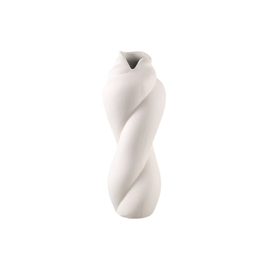 Donnella Cream Ceramic Matt Glazed Thick SwirlpotL