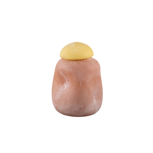 Karlie Bronze Matte Glass Bulb Vase Yellow Top