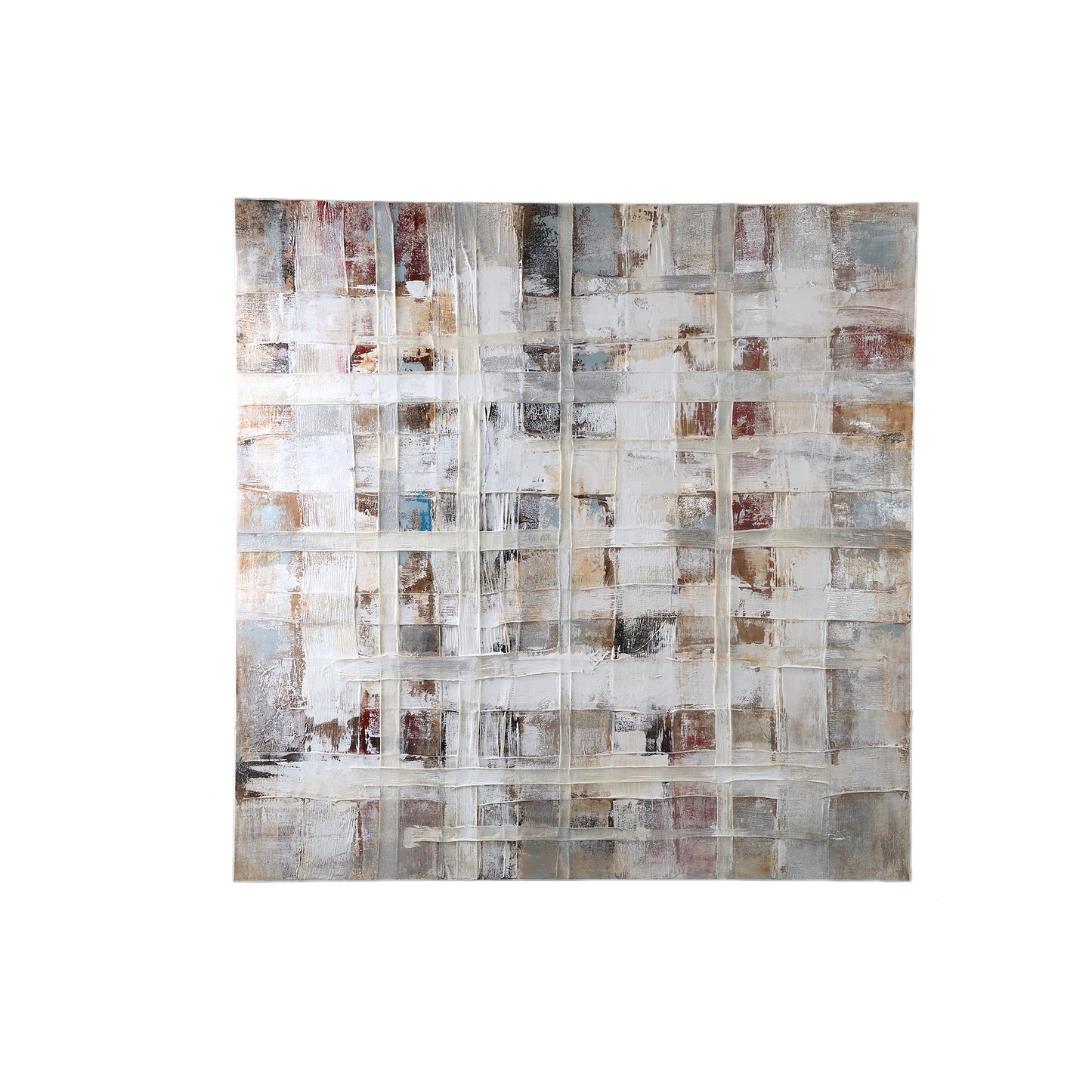 Julitta Cream Canvas Wall Panel Abstract Mixture