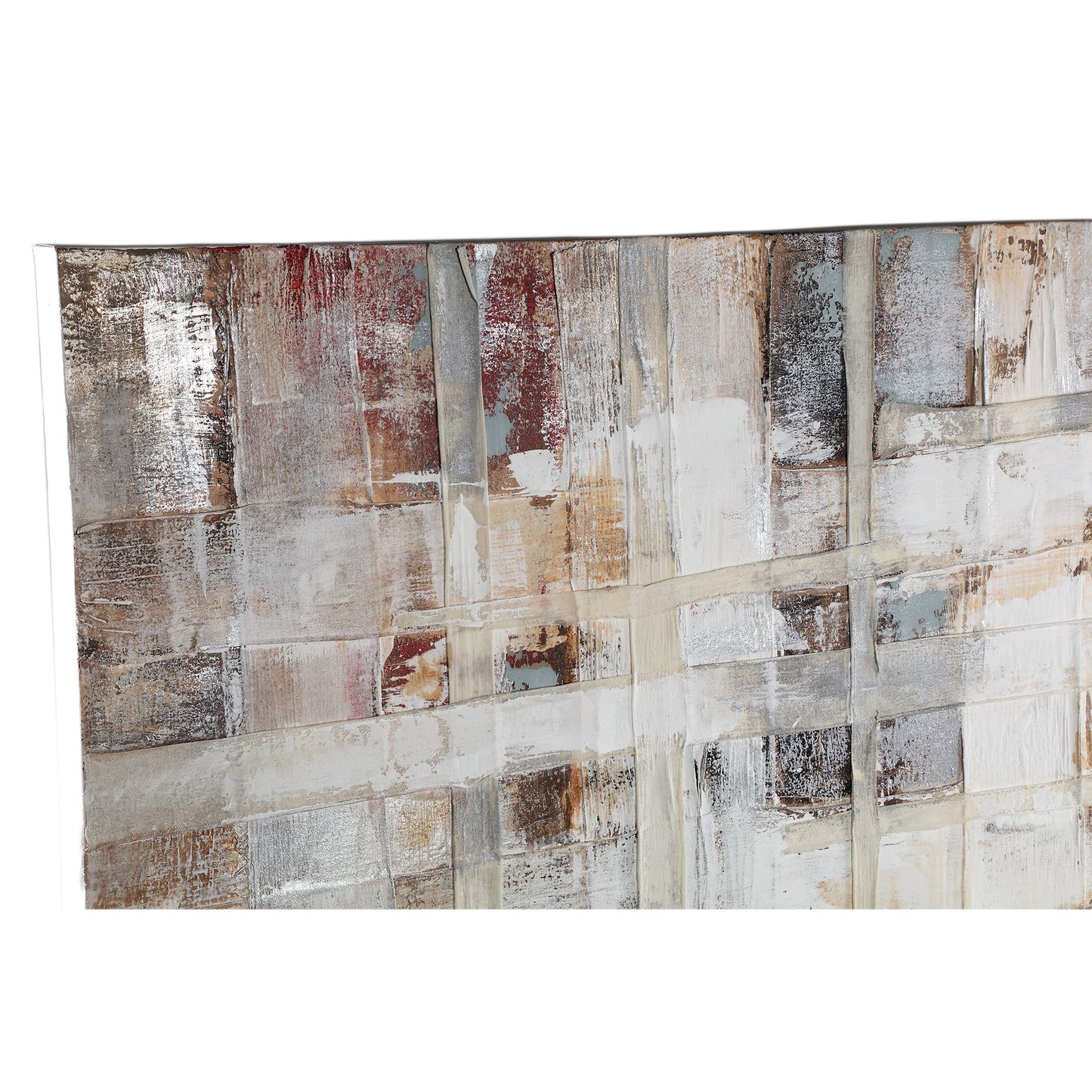 Julitta Cream Canvas Wall Panel Abstract Mixture