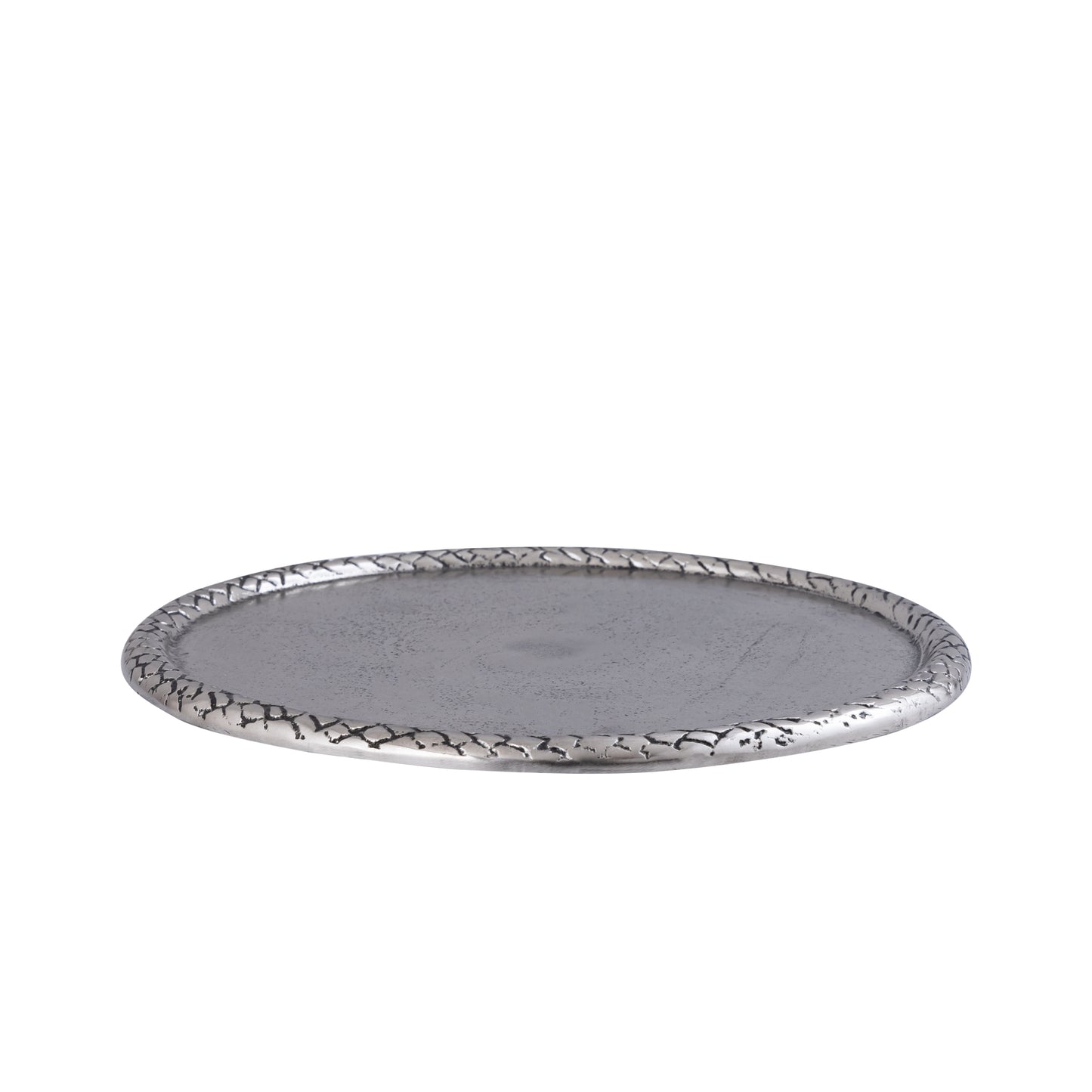 Fahdi Silver Casted Alu Rnd Plate Carving Border M