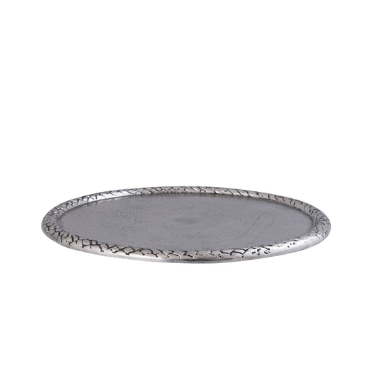 Fahdi Silver Casted Alu Rnd Plate Carving Border M