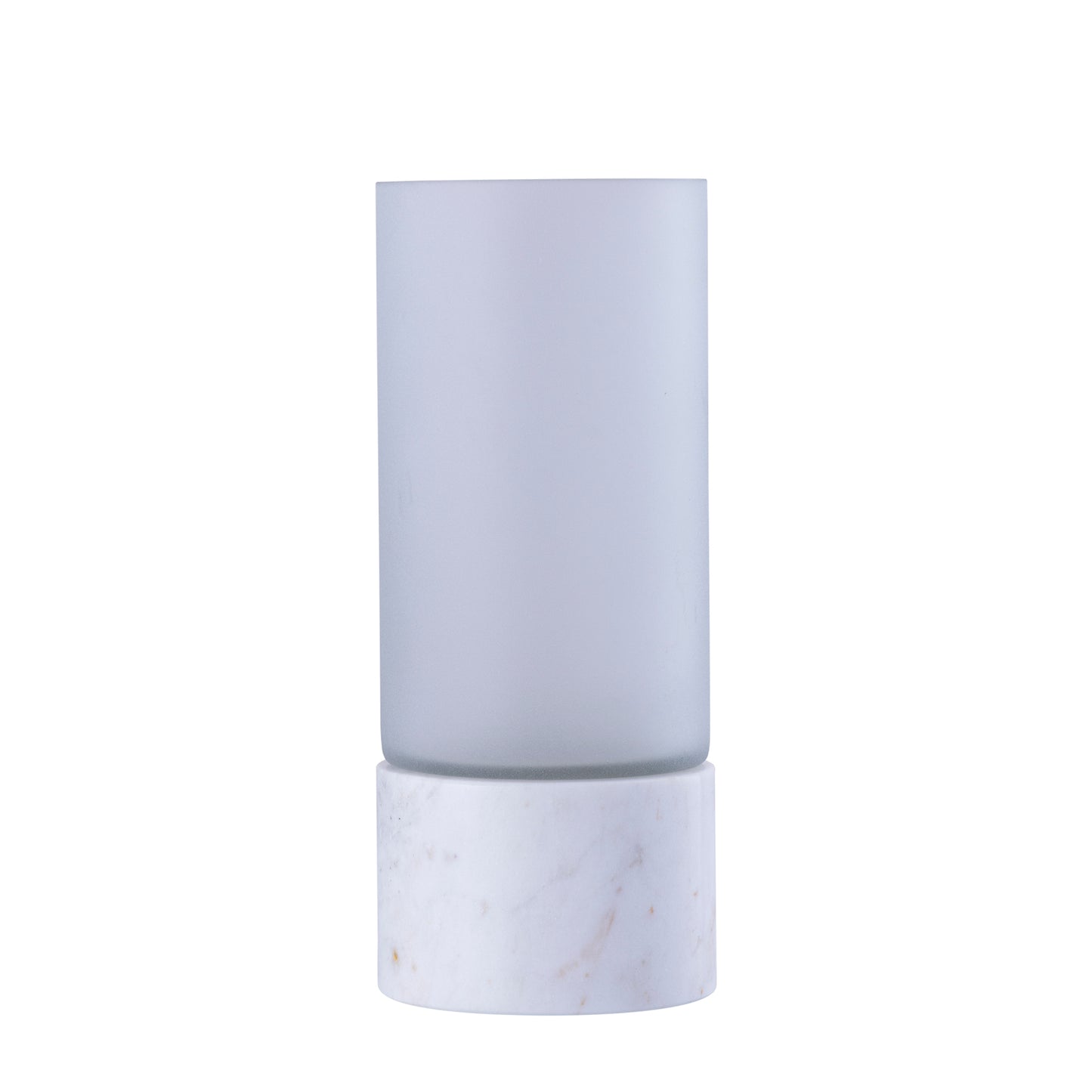 Conree White Matt Glass Stormlight Marble Base S