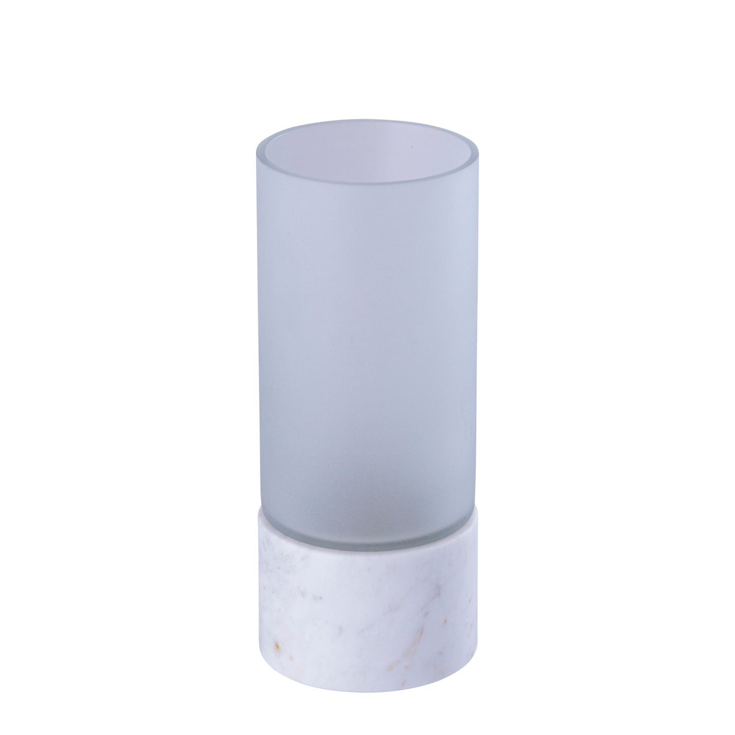 Conree White Matt Glass Stormlight Marble Base S