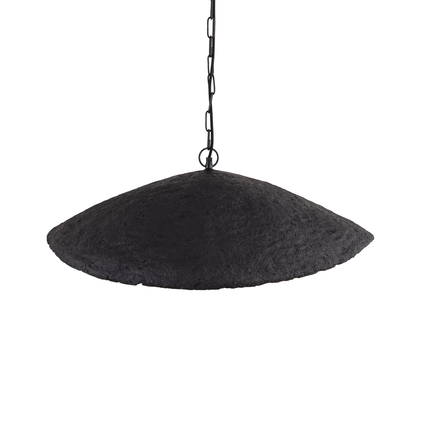 Majid Black Paper Machee Wave Lamp Gold Inside