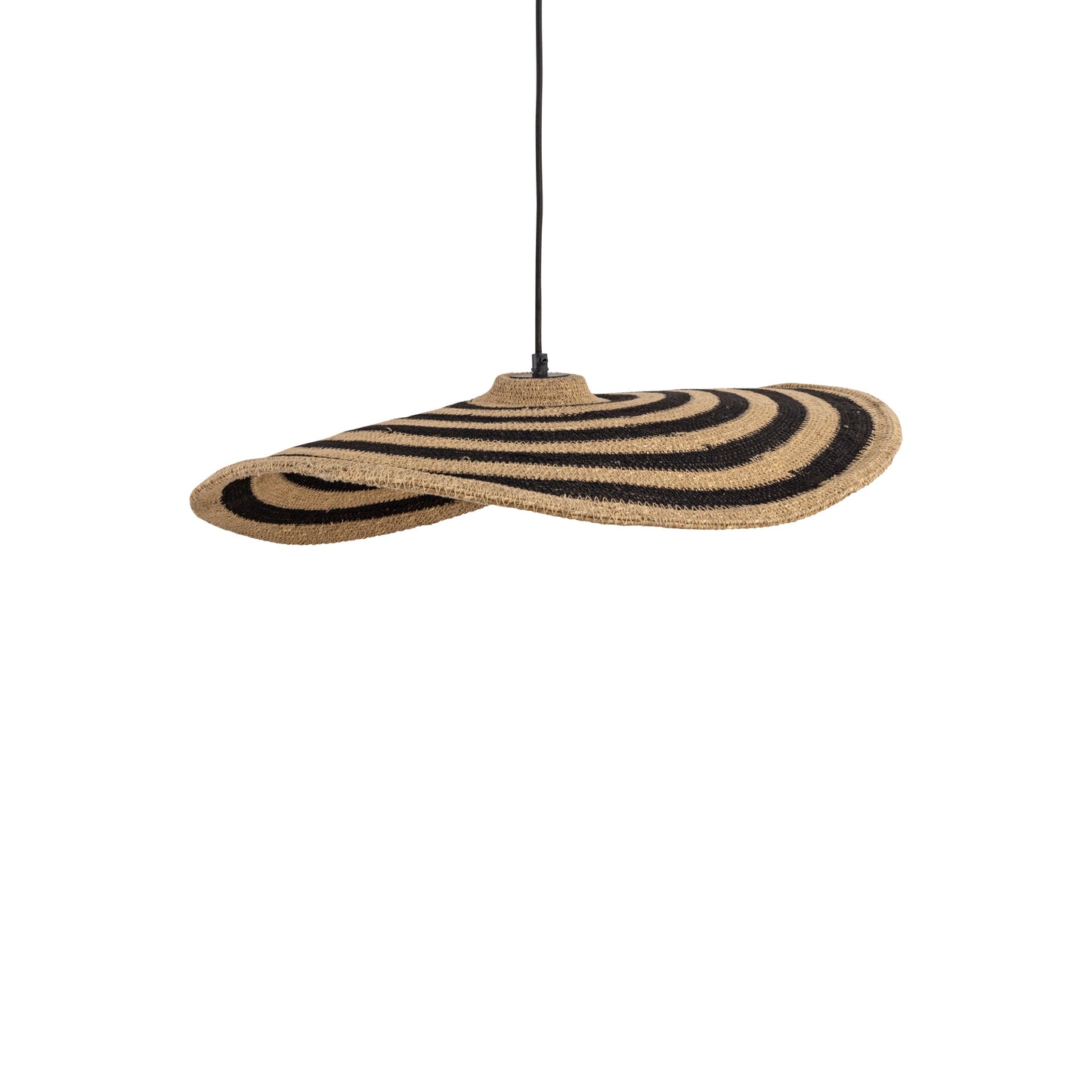 Loulou Natural Seagrass Wavy Hanging Lamp S
