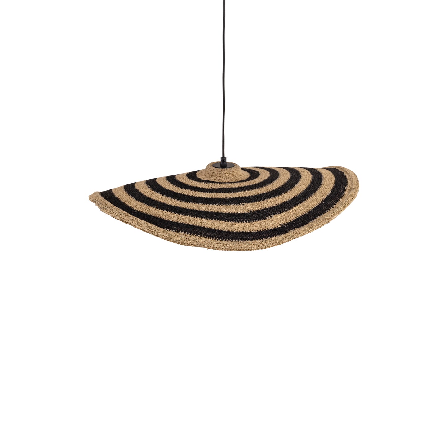 Loulou Natural Seagrass Wavy Hanging Lamp S