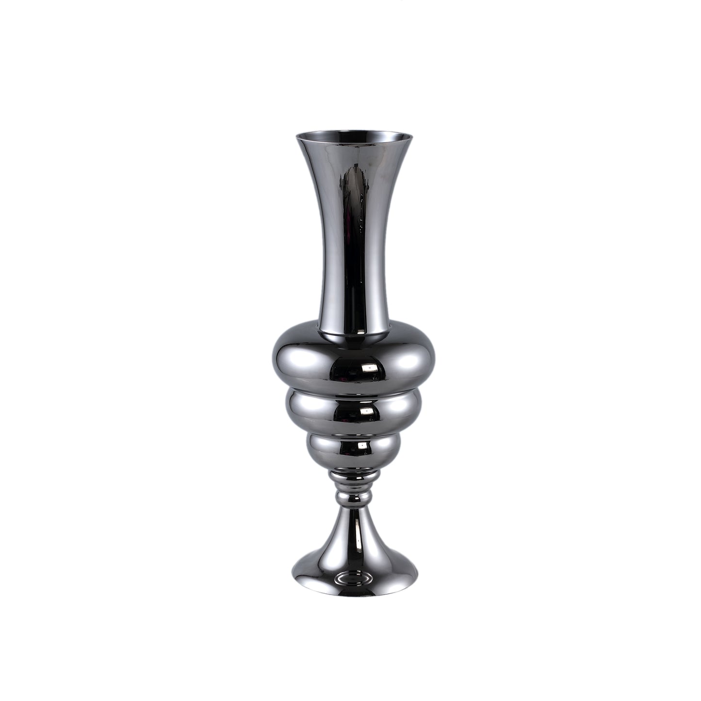 Nimai Antracite Antique Shaped Glass Vase Shiny S