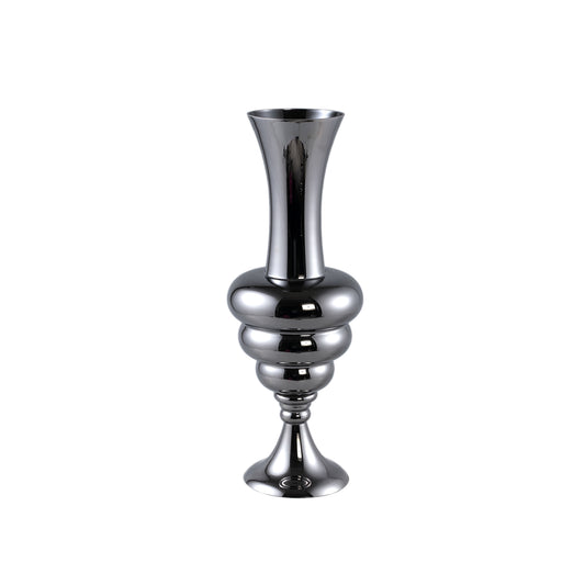 Nimai Antracite Antique Shaped Glass Vase Shiny S
