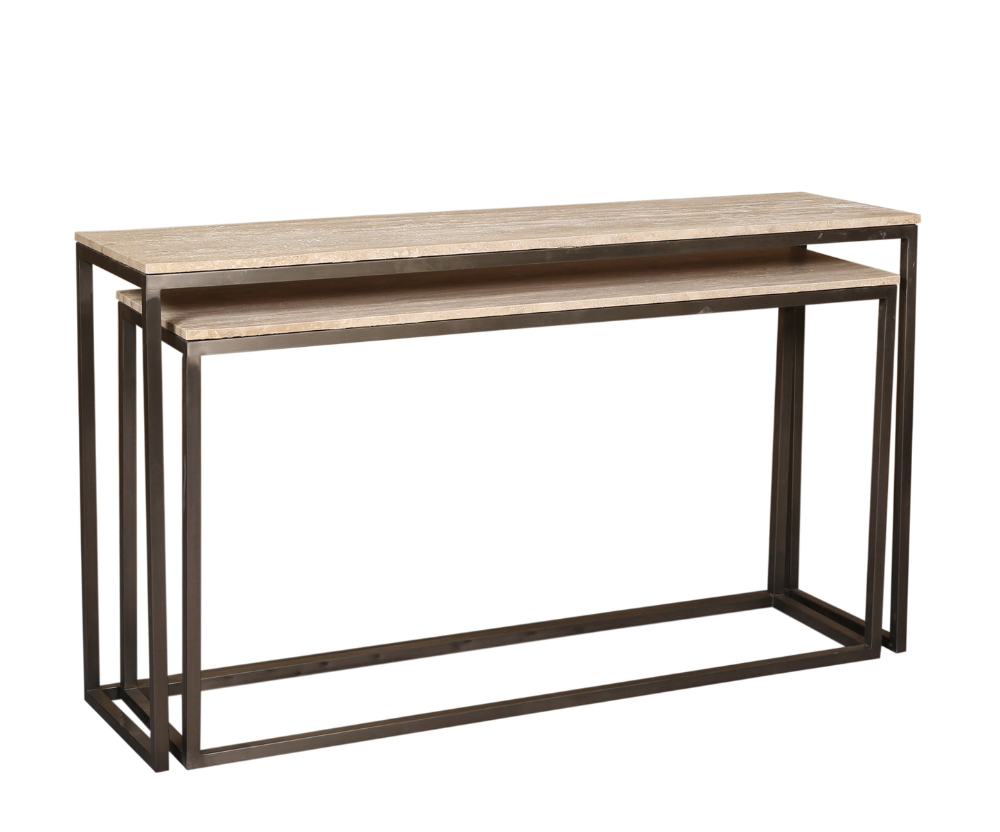 Zoah Black Travertine Rectangle Sidetable SV2