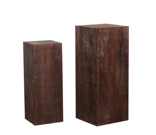 Kyro Brown Sandblasted Mango Wood Pedestal SV2