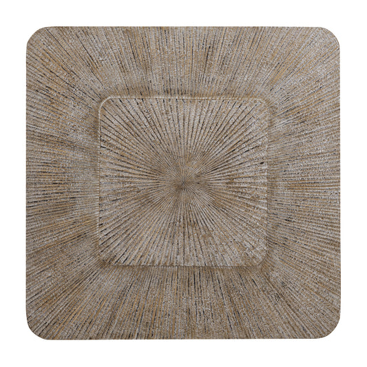Dishita Cream Square Mdf Wall Panel Ribbed Large