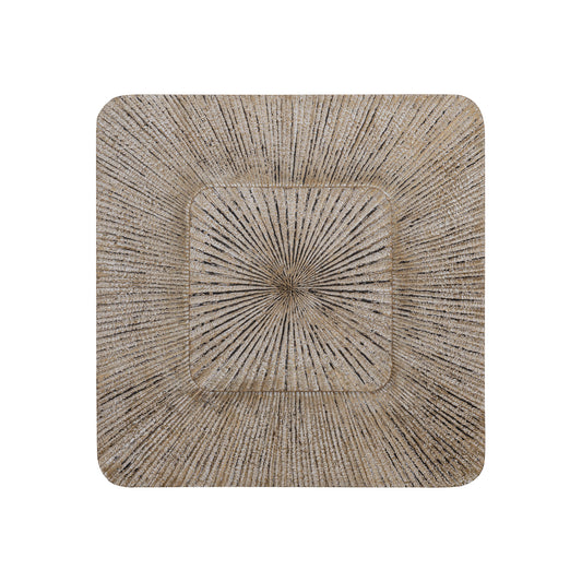 Dishita Cream Square Mdf  Wall Panel Ribbed Small