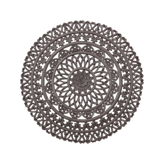 Farris Brown Round Mdf Wall Panel Carved S