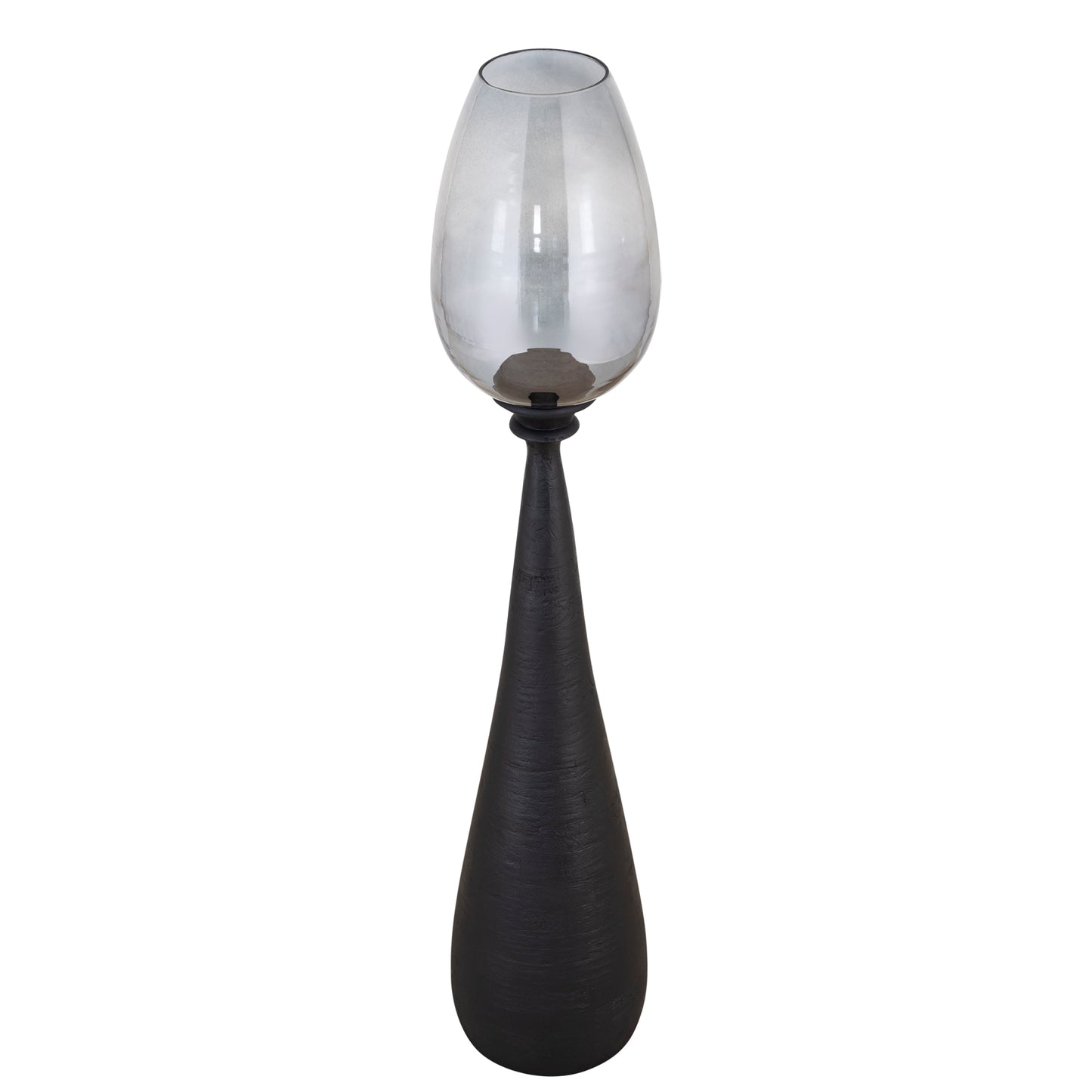 Midi Black Mango Wood Stormlight Smoke Glass L