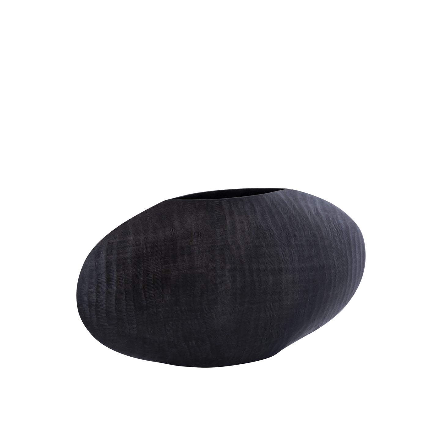 Jowad Graphite Alu Sheet Pot Ribbed Low Oval S