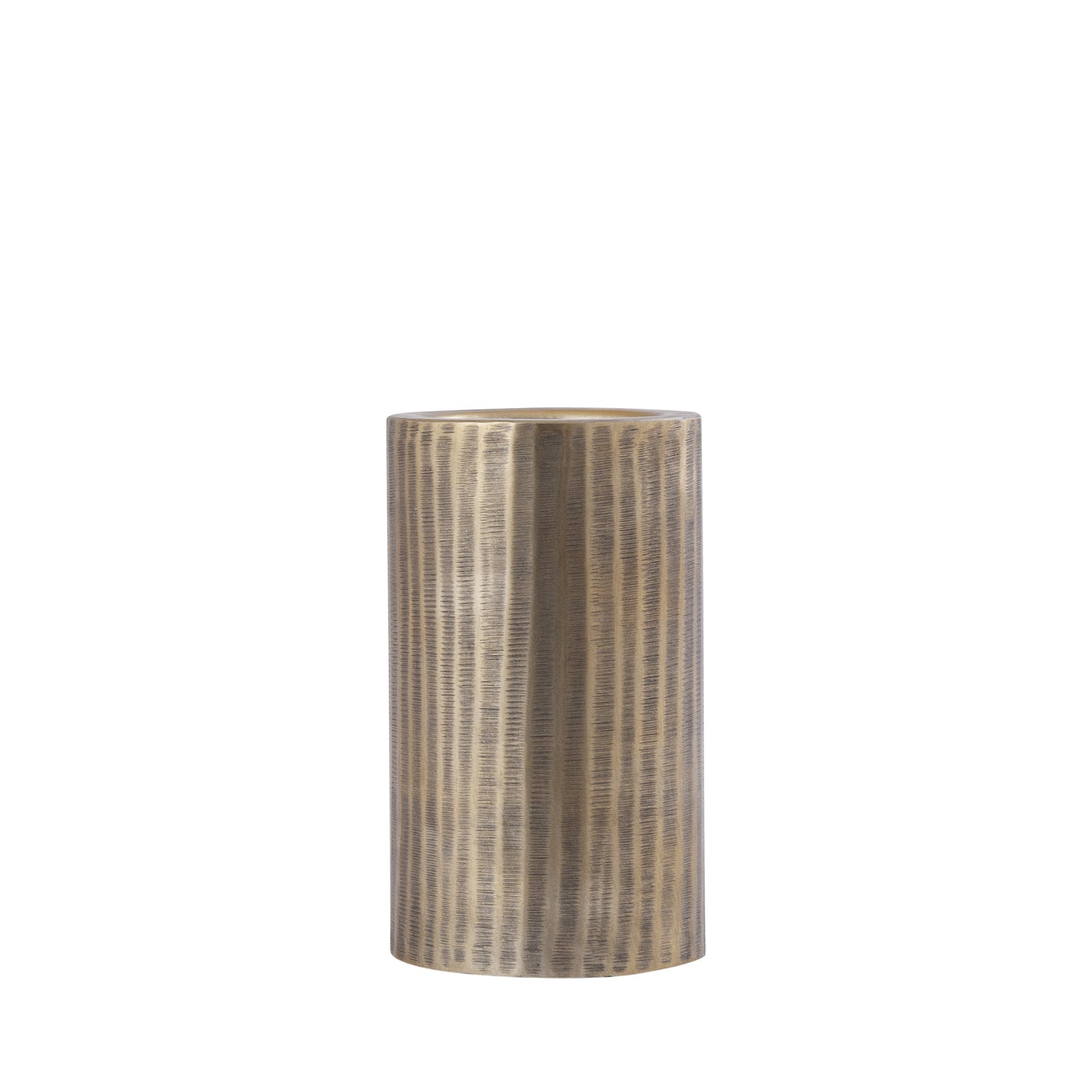 Jowad Antique Gold Alu Sheet Candle Holder Rib S
