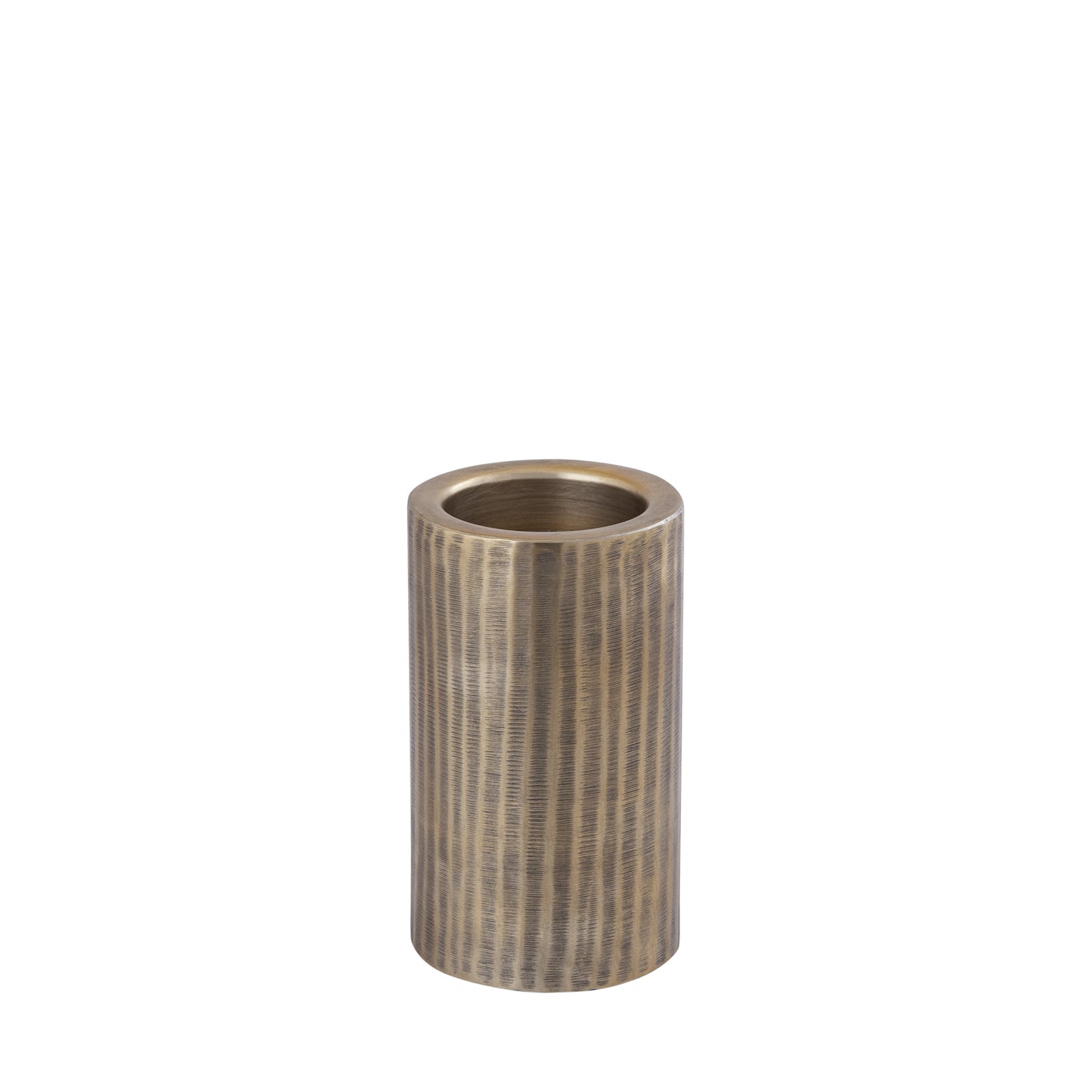 Jowad Antique Gold Alu Sheet Candle Holder Rib S