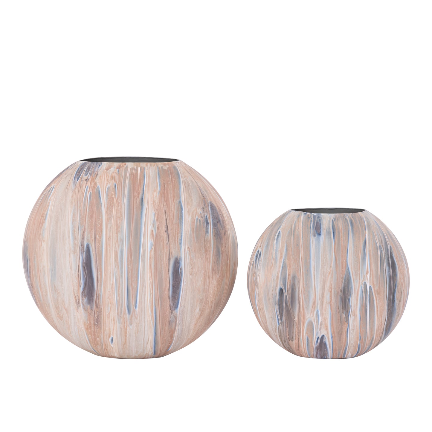 Meriko Brown Oval Iron Pot Matt Enamel Finish S