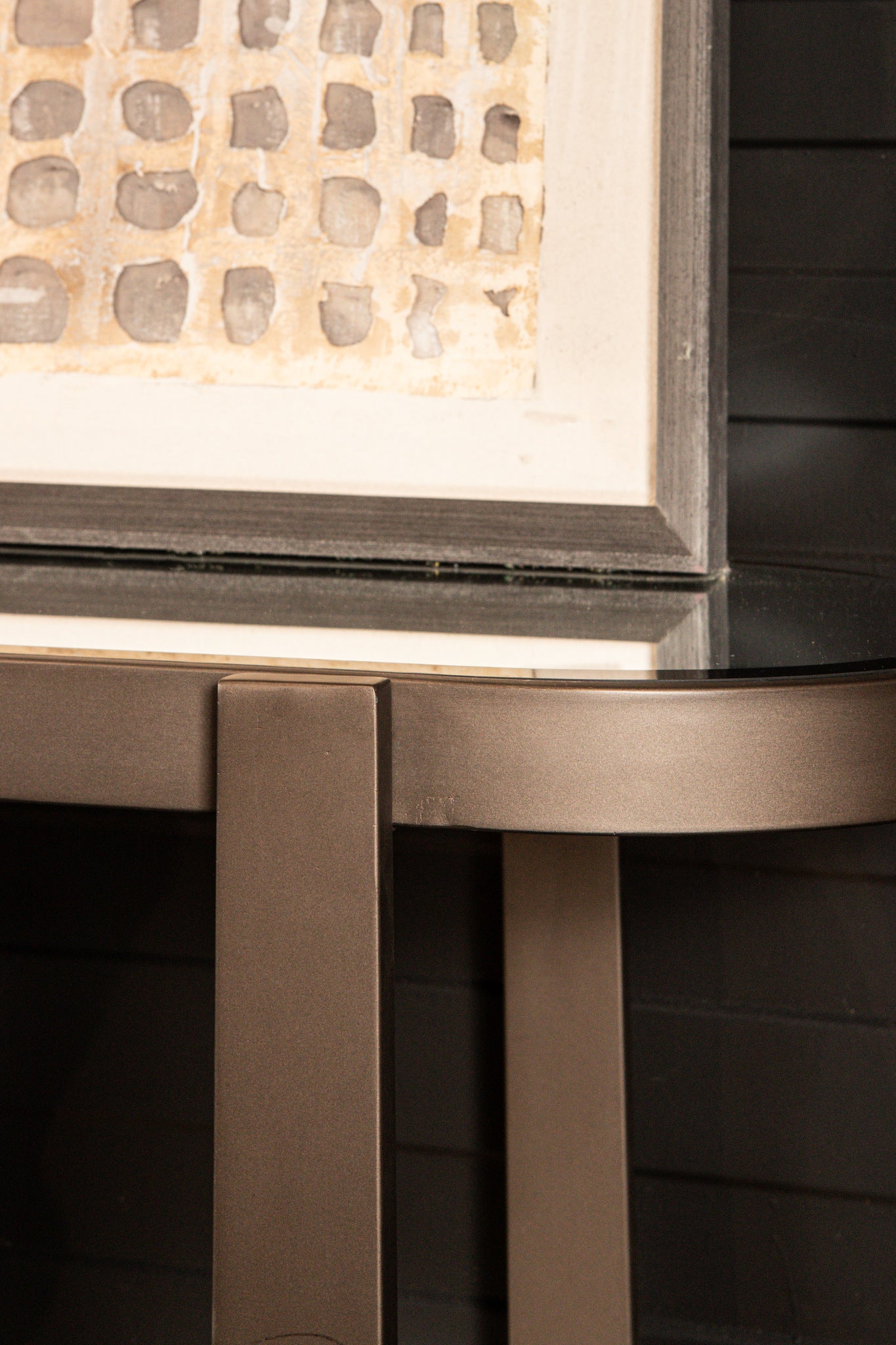Yozan Console Table Mirror Metal Legs