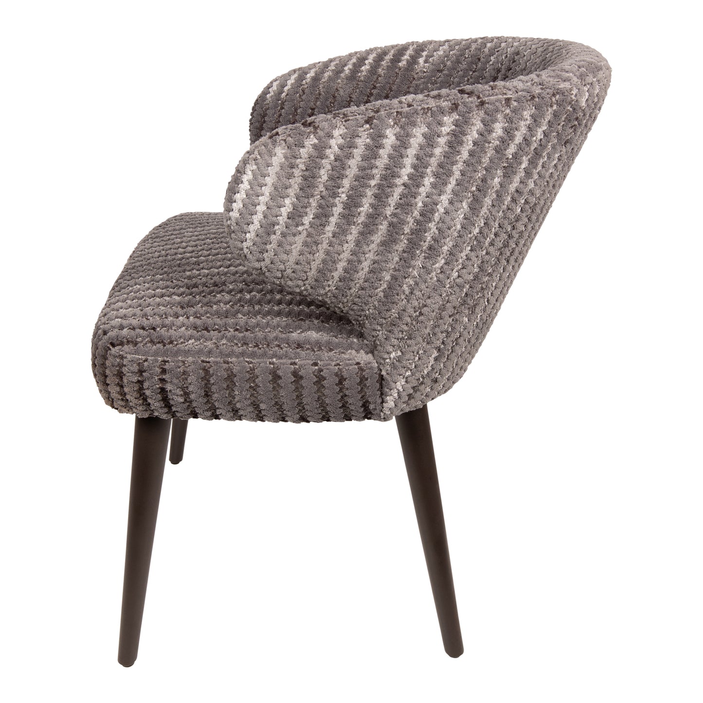 Fiori Taupe 19 Dining Chair Dark Brown Wood Legs