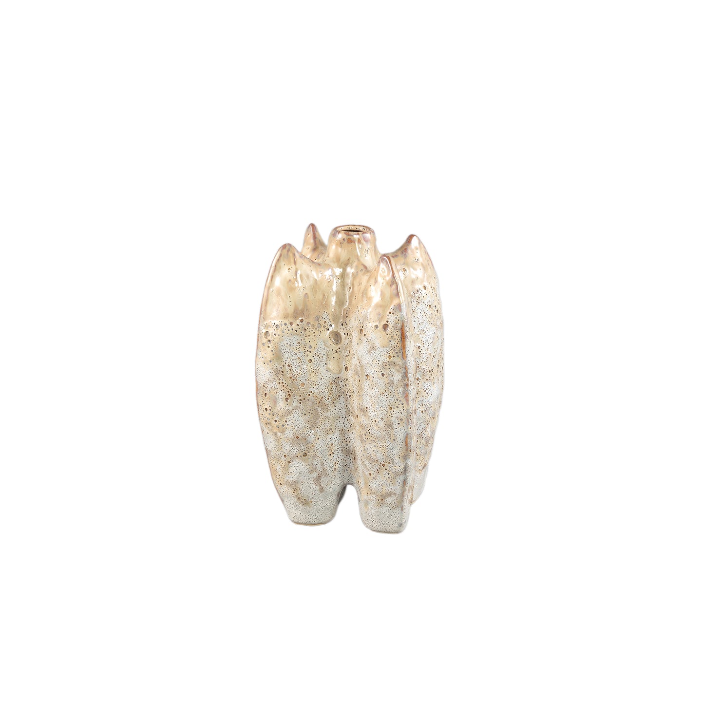 Shareece Cream Ceramic Shaped Vase Small