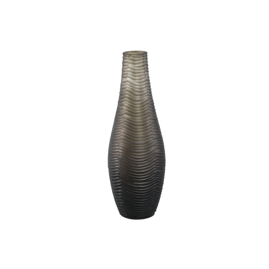 Elichi Brown Round Glass Vase High Small