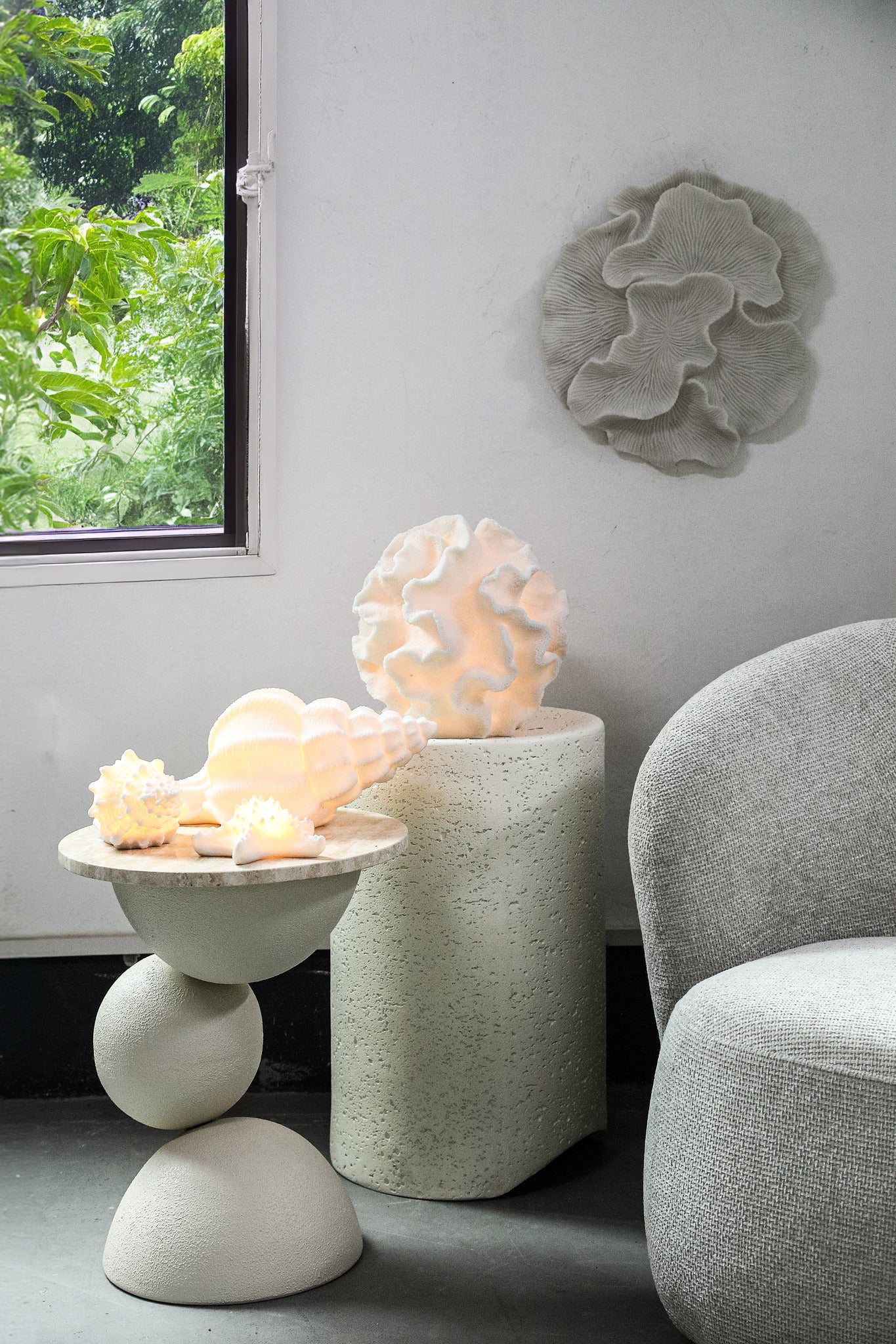 Graeme White Poly Sea Star Shaped LED Lamp S