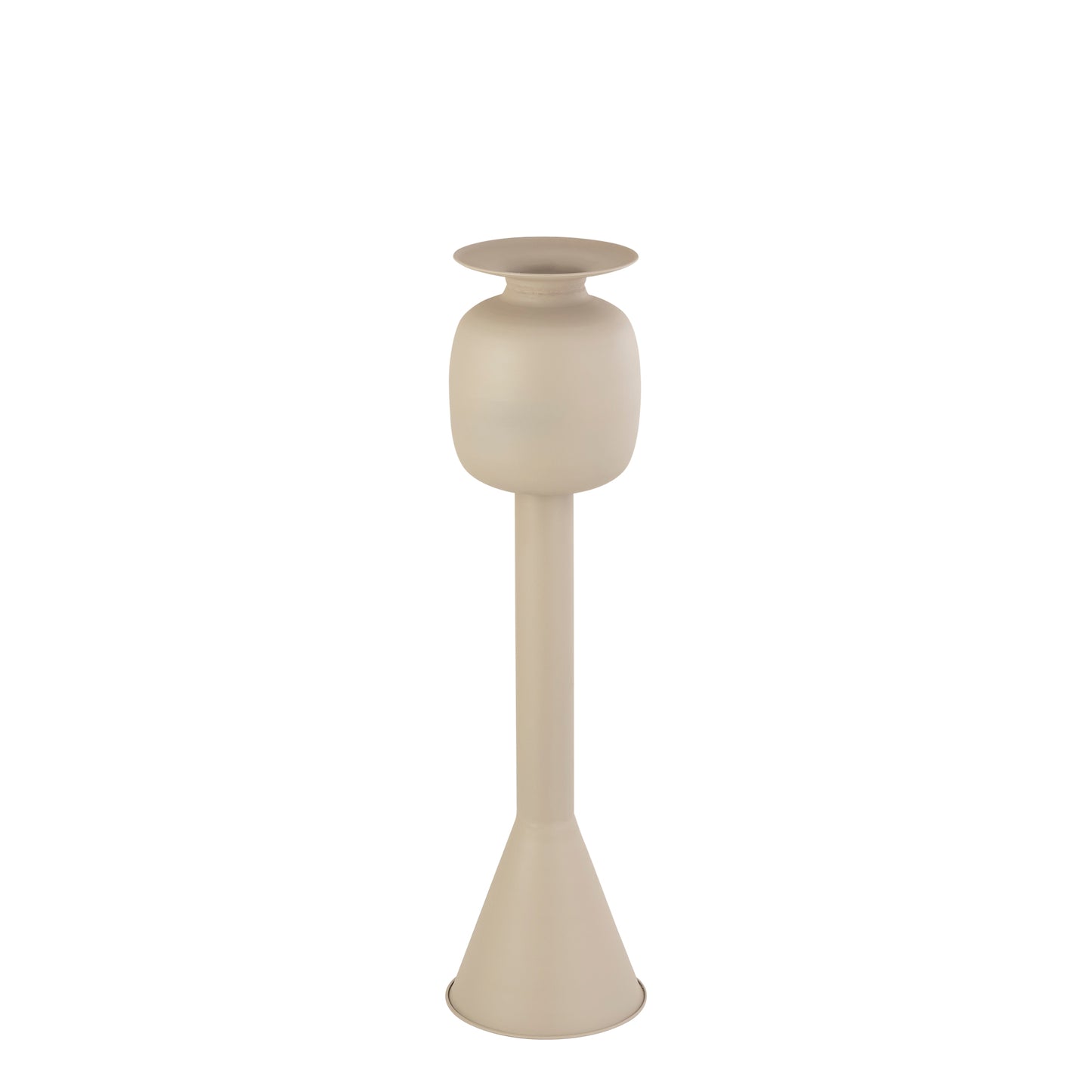 Dainah Cream Iron Pot On Long Base Small