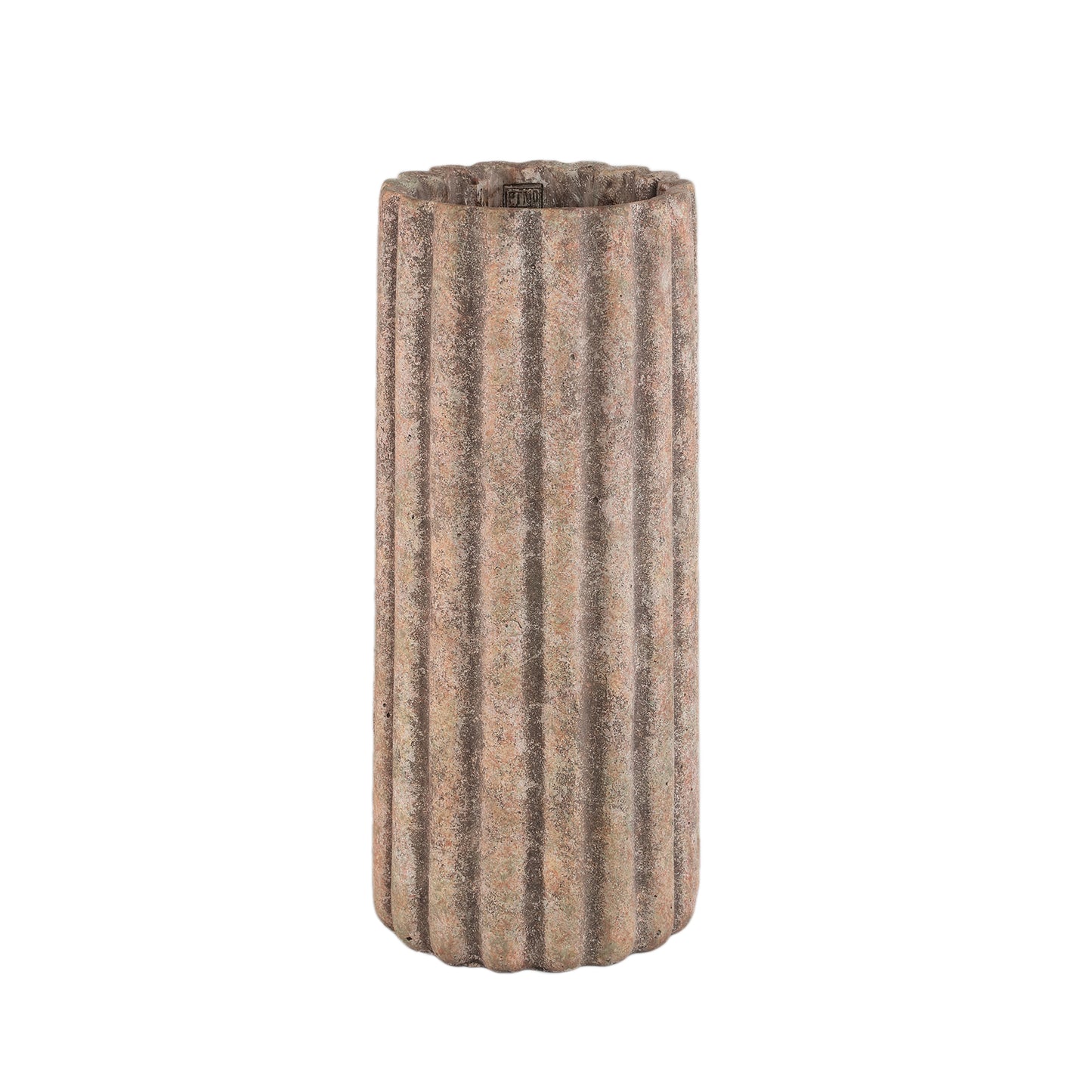 Jaydean Grey Cement Pot Ribbed Structure High M