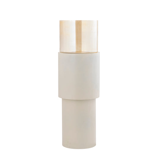 Soon Cream Iron Floor Stormlight Luster Glass L