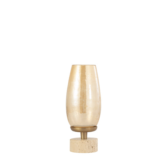 Sajeth Brass Luster Glass Stormlight On Base S