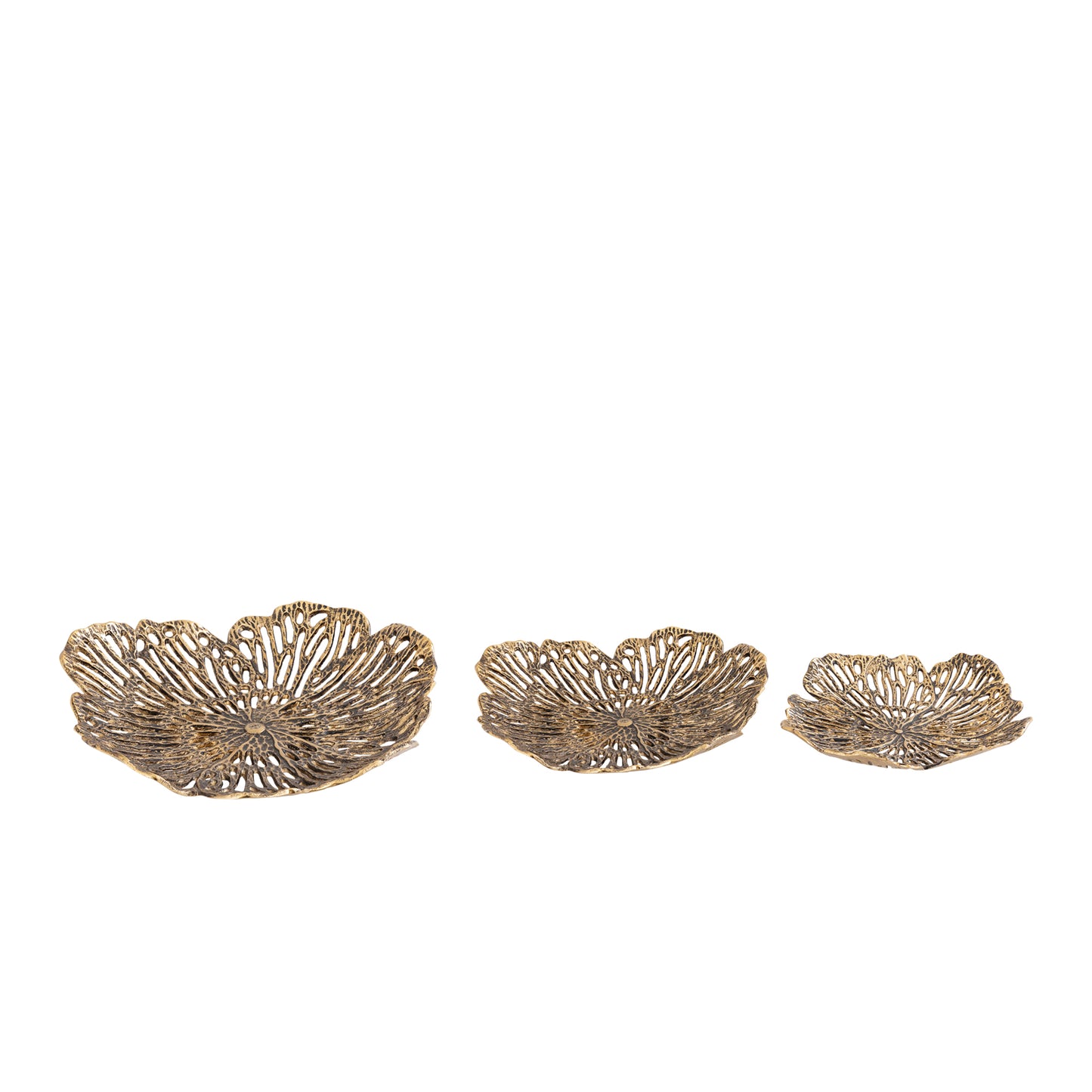 Ryhann Brass Casted Alu Flower Wall Deco Bowl L